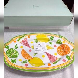 PartyLite: Retired/ Vintage Summer Fest Large Tray.